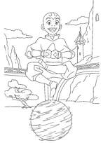 coloriage aang l avatar maitre de l air